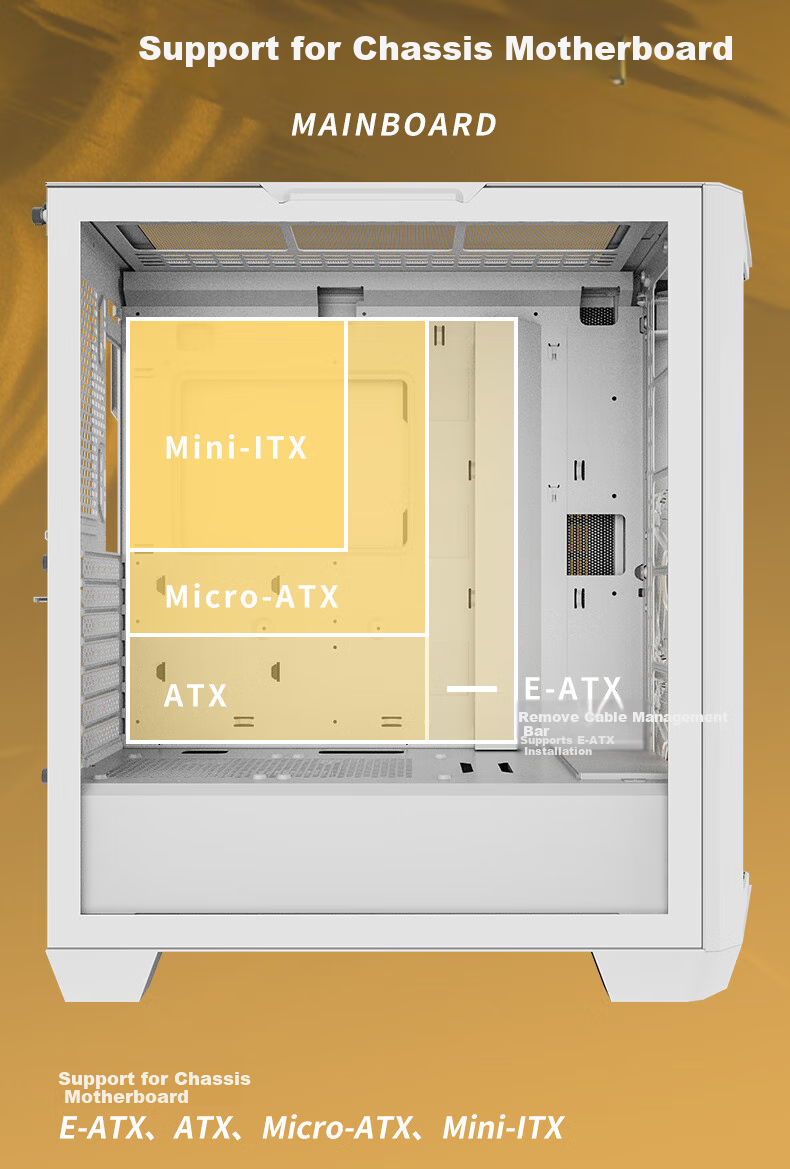 Компьютерный корпус Great Wall HIDDENBLADE H513W, белый, ATX/E-ATX/mATX/Mini-ITX, Full-Tower, с окном на боковой панели