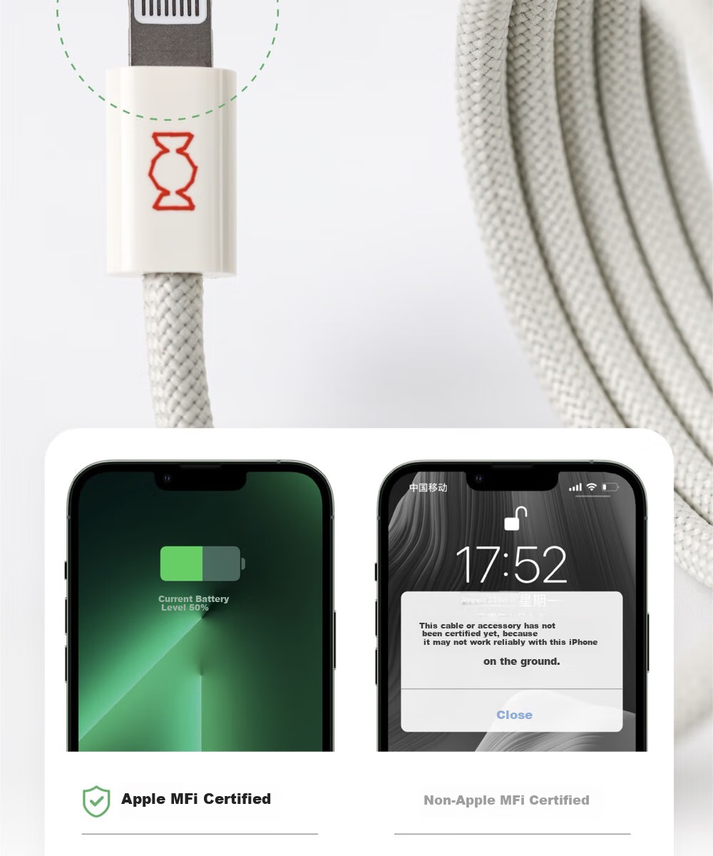 Кабель CANDYSIGN MagTie USB-C to Type-C, 100W, 1.5 м, розовый