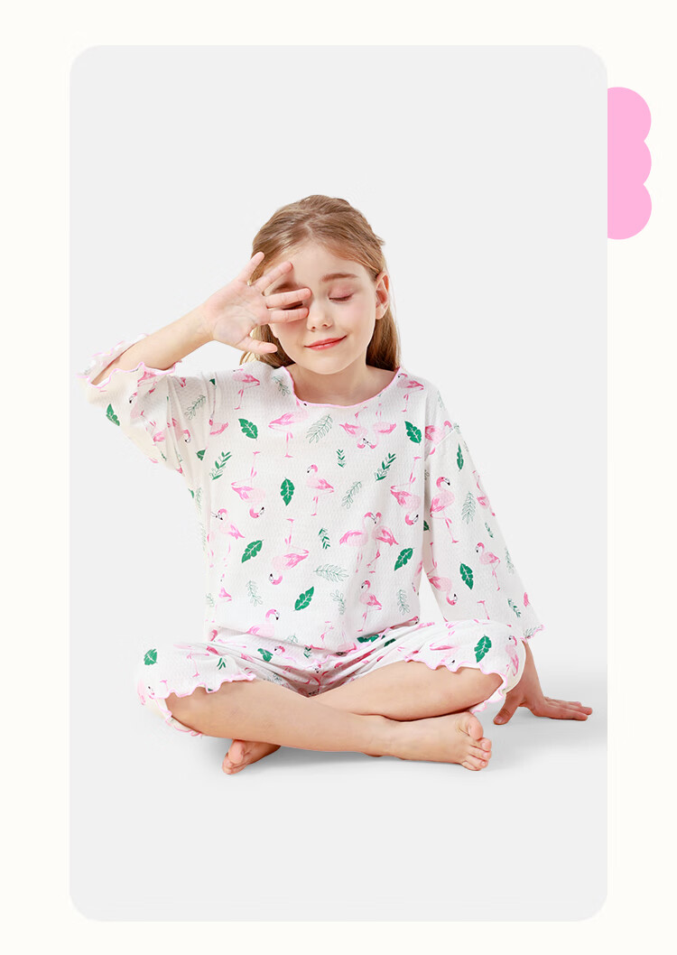 Комплект детской пижамы DEESHA из 100% хлопка для девочек, летний костюм с шортами и футболкой, размер 160, дизайн "Сладкий сад"