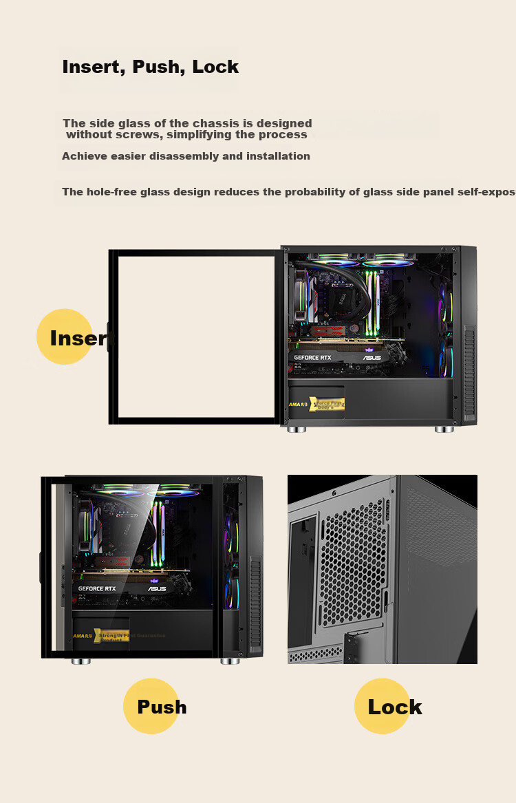 Компьютерный корпус SAMA Pingtouge M1 Gaming Edition, черный, поддержка M-ATX, Mini-ITX