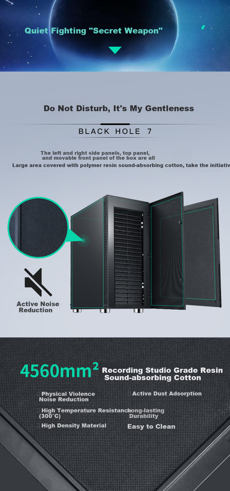 Компьютерный корпус SAMA Black Hole 7 ATX Midi-Tower, черный