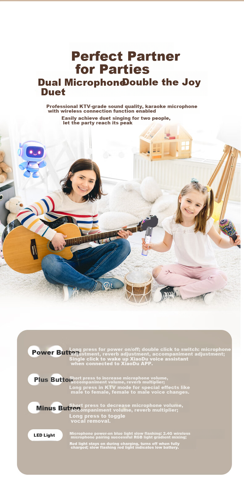 Портативная колонка Soaiy SSK02, версия AI, с двумя микрофонами, встроенной звуковой картой, Bluetooth, выбор песен, домашний KTV, подарок на корпоратив