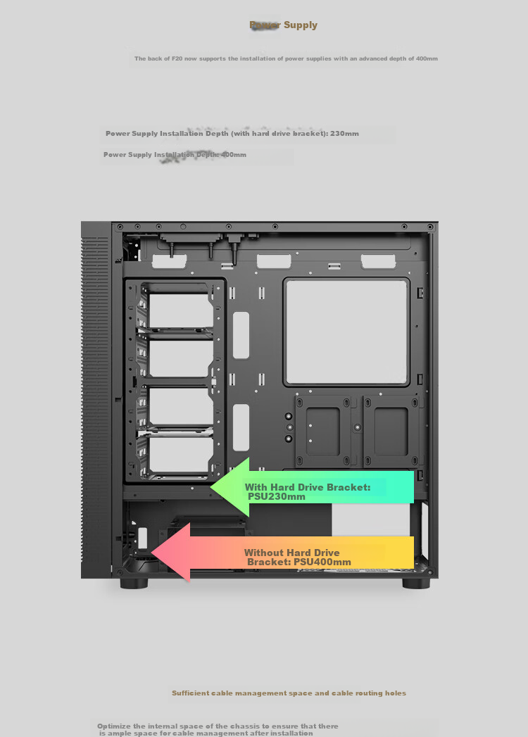 Компьютерный корпус PADO F20, черный, ATX, E-ATX, mATX, Midi-Tower, без блока питания
