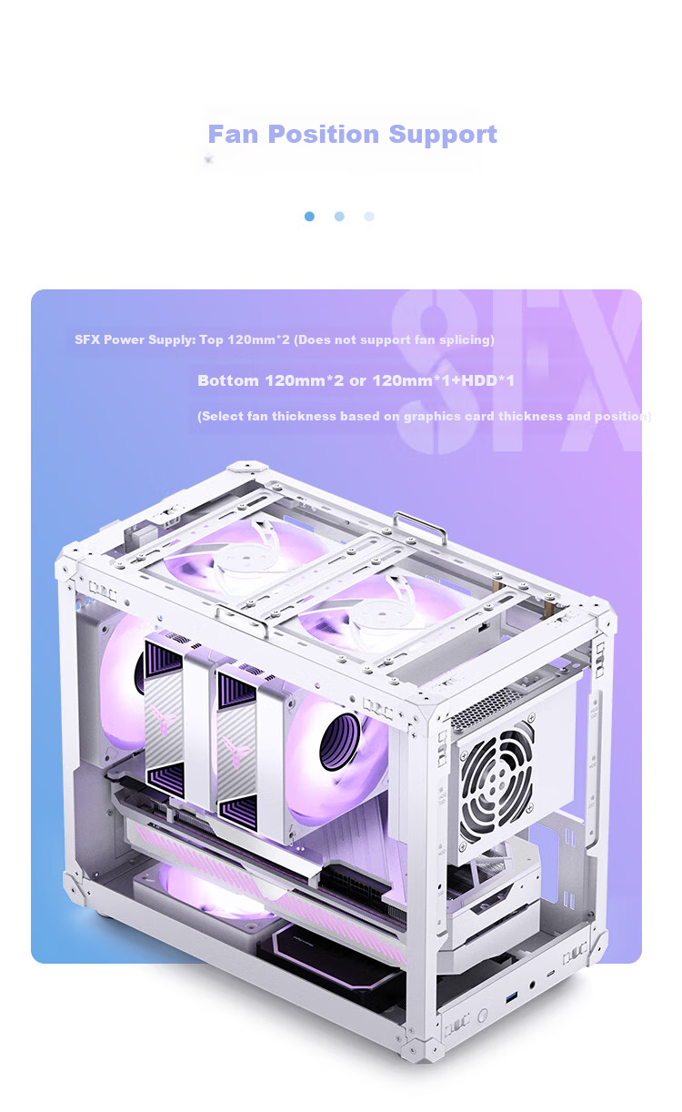 Корпус JONSBO C6 MAX White MATX, Mini-ITX, черный