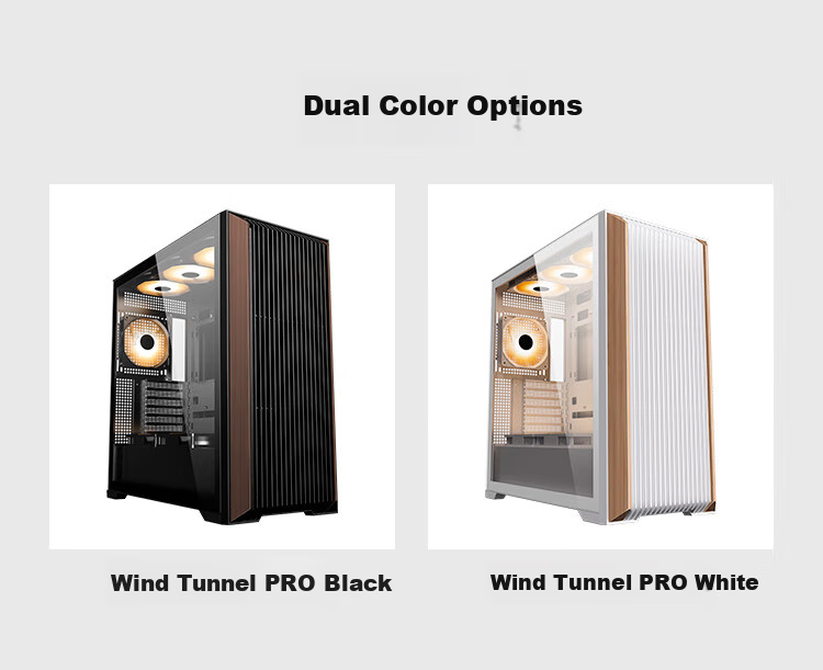 Компьютерный корпус SAMA Wind Tunnel PRO черный, Mid-Tower, поддержка 420мм СВО, ATX, Type-C, 3 вентилятора