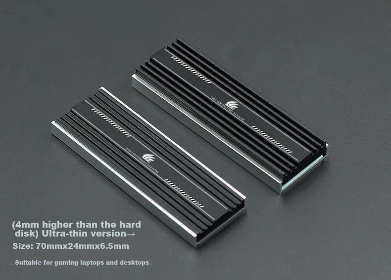 Охладитель для M.2 NVMe SSD LinkStone, алюминиевый радиатор с двойным охлаждением, 7 мм, Kuoling007