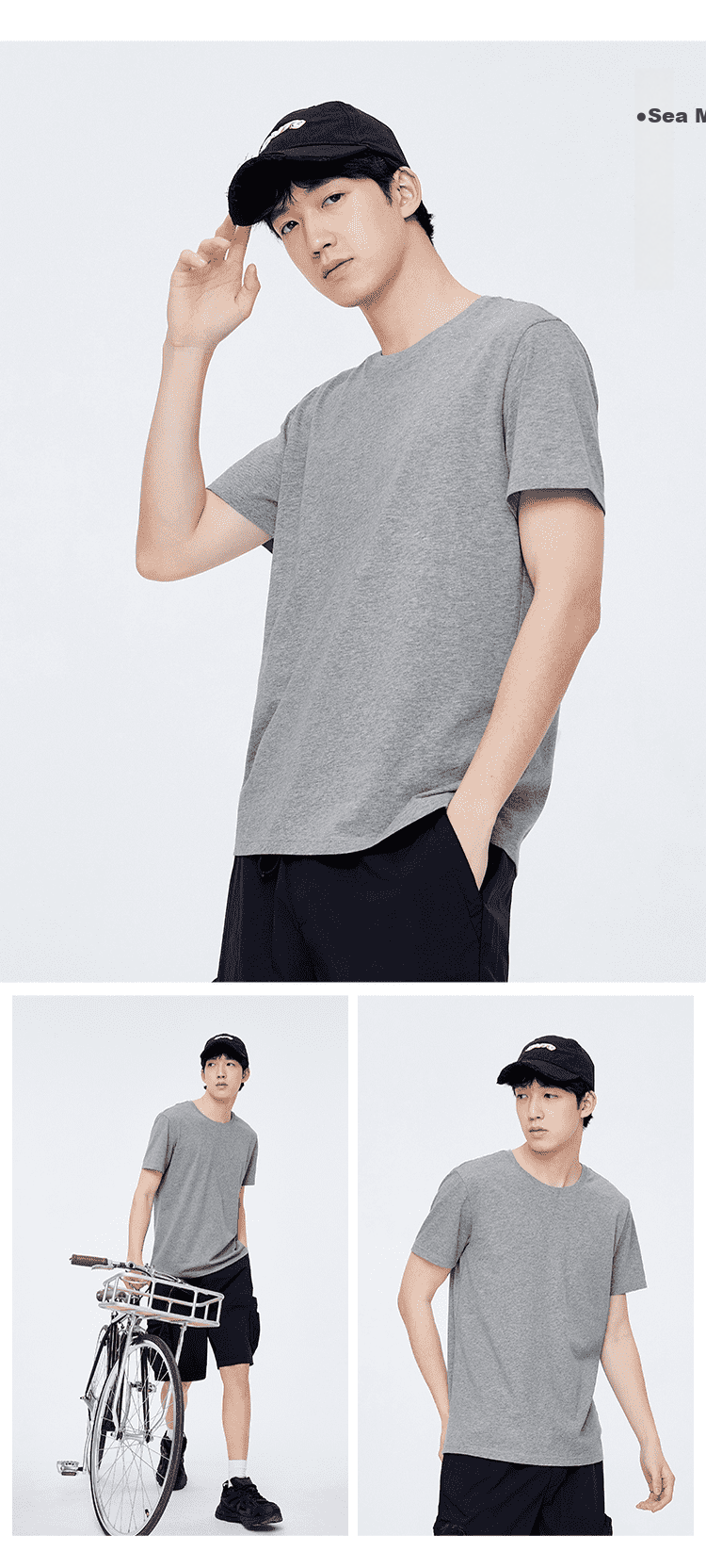 Мужская футболка Semir, летняя, повседневная, с коротким рукавом, однотонная, с круглым вырезом, 100% хлопок, размер 4XL