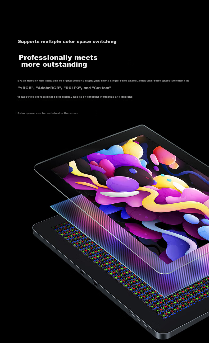 Профессиональный графический планшет XP-Pen Artist Pro 14 (2-го поколения) с экраном 14 дюймов, 16384 уровня чувствительности к нажатию, X3 Pro