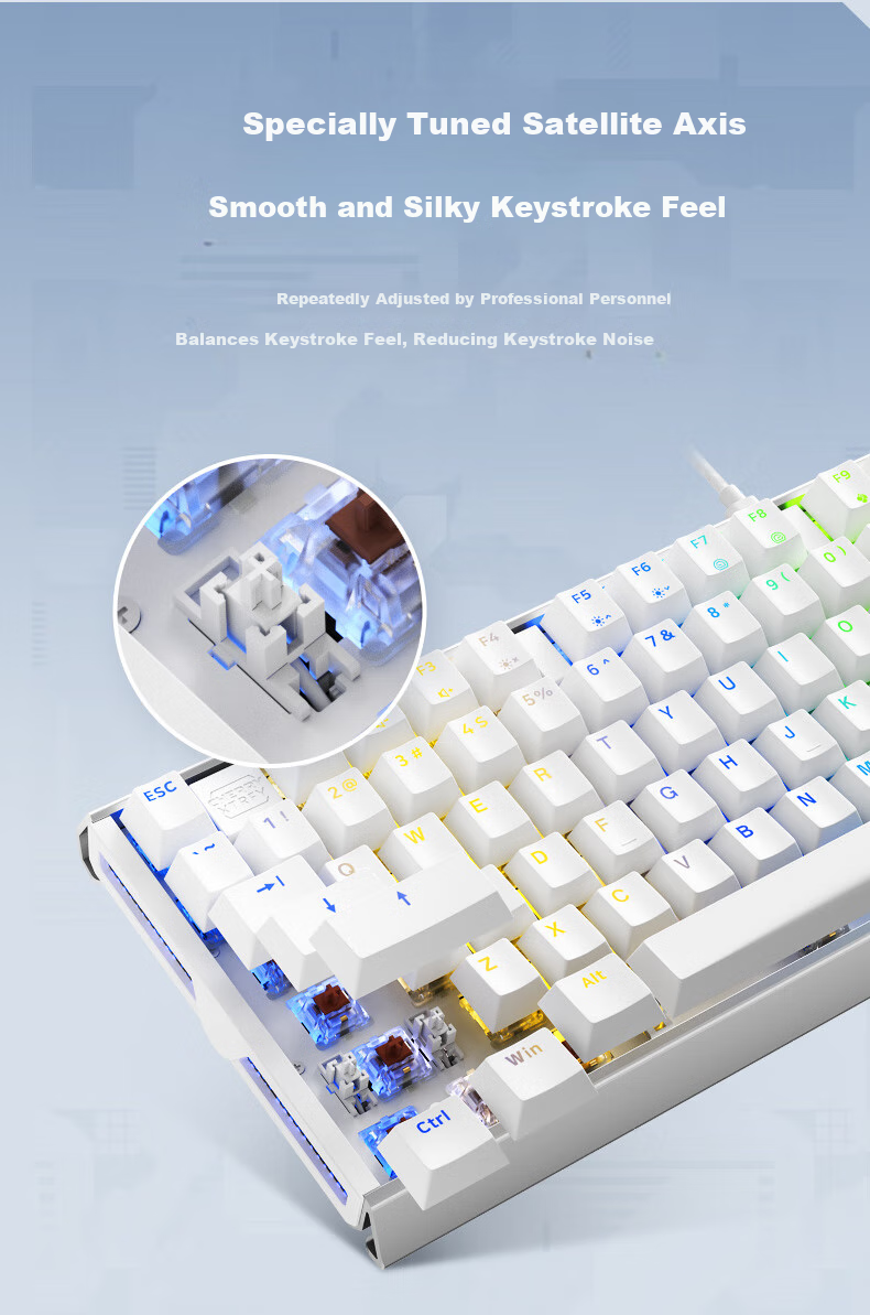 Механическая клавиатура CHERRY MX3.1, проводная, игровая и офисная, с RGB подсветкой, алюминиевый корпус, розовый, красные переключатели