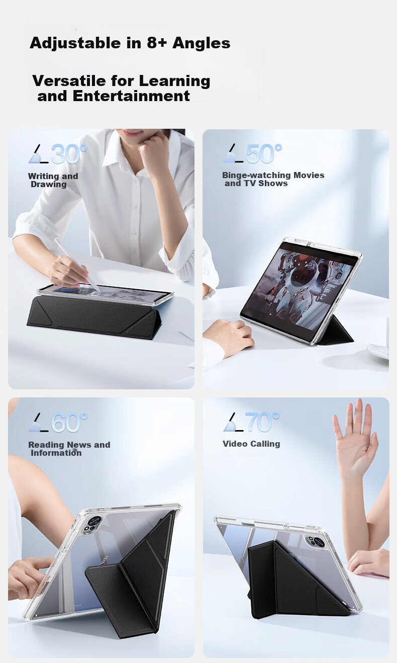 Защитный чехол Shanmo для Huawei MatePad 11.5/11.5S, версия Soft Light/Dynamic, 11.5 дюймов, с держателем для стилуса, серый