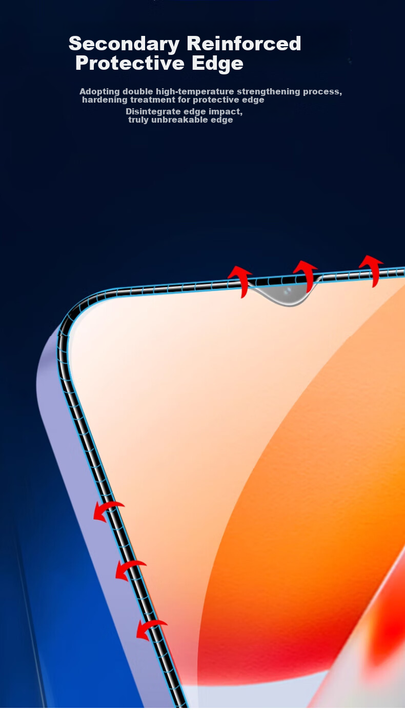 Защитное стекло MAIKUQI для Vivo Y36/Y37/Y36T/Y36C/Y36M/Y36i, полное покрытие, антиотпечатки, 2 шт.