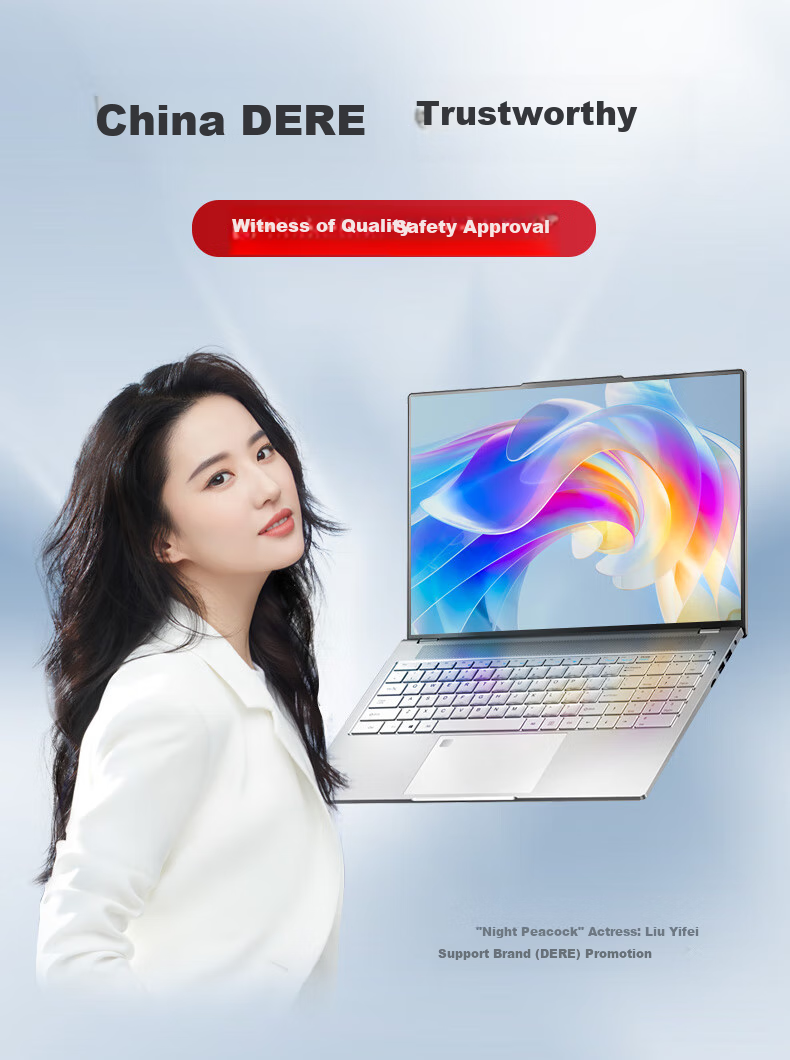 Ноутбук-трансформер Dere Lingyao N150, 16-дюймовый сенсорный экран, Intel Core, 16 ГБ ОЗУ, 1 ТБ SSD, Windows 11, Серый