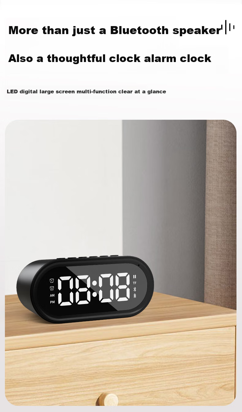 Bluetooth-колонка Newmine BT511 с умным будильником, портативный мини-сабвуфер для дома