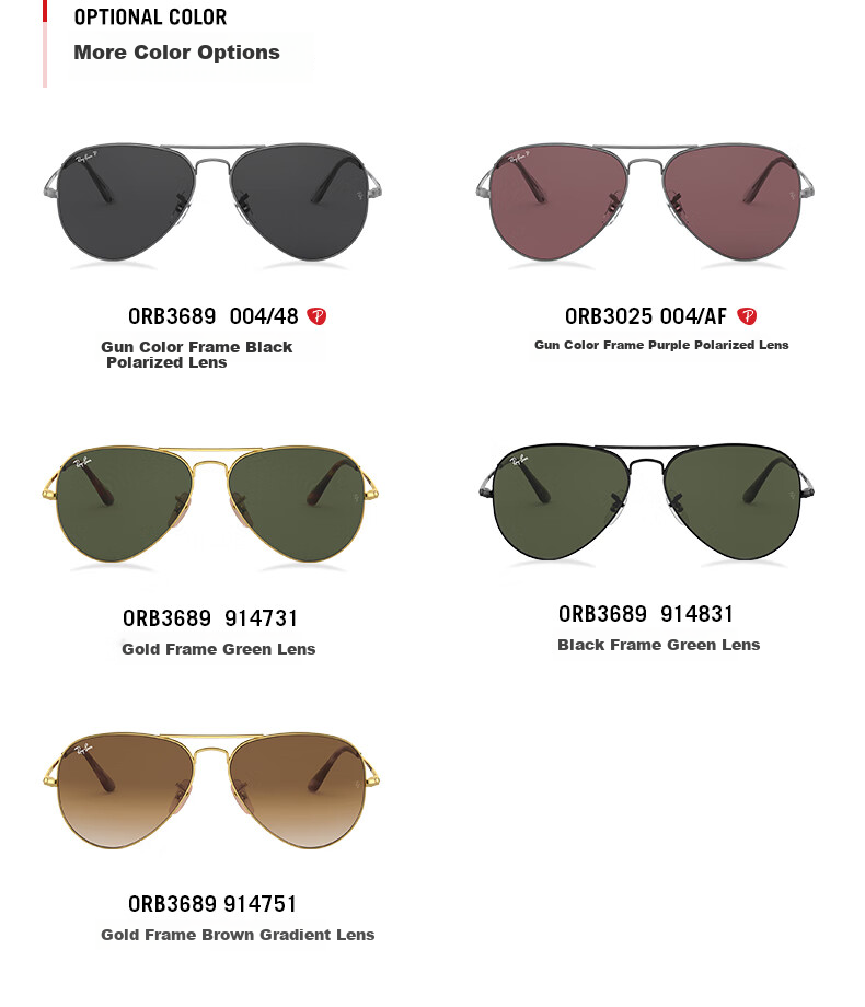 Солнцезащитные очки RayBan Aviator Series, унисекс, защита от УФ, поляризованные линзы, черный