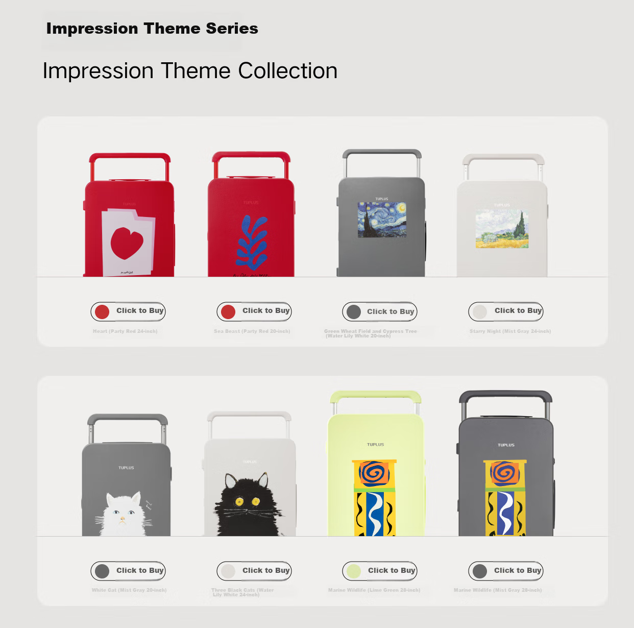 Чемодан TUPLUS Classic Impression Luggage, задняя ручка, большой вместимости, цвет "Водяная лилия", 24 дюйма