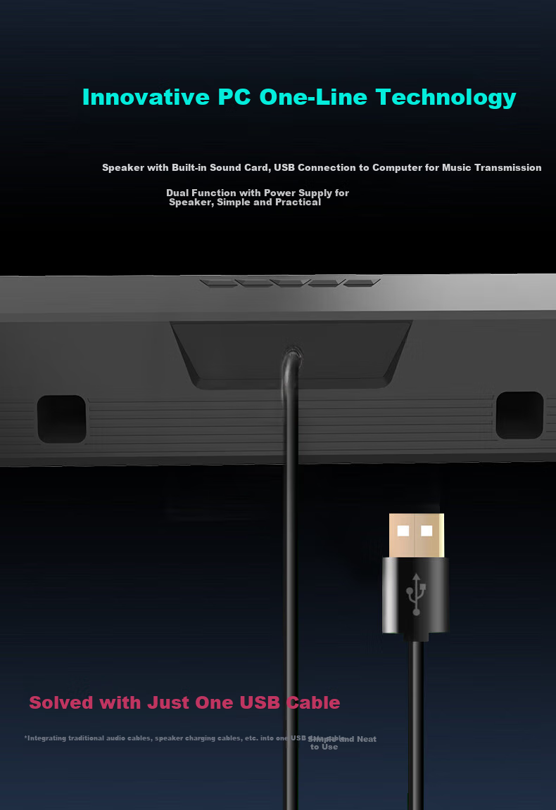 Компьютерная акустика Soaiy SH02, Bluetooth 5.3, RGB подсветка, черный