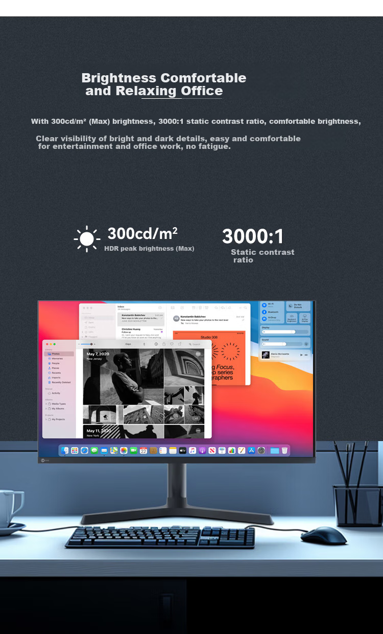 Монитор Lecoo Lenovo 31.5-дюймовый 4K HDR с регулируемой подставкой