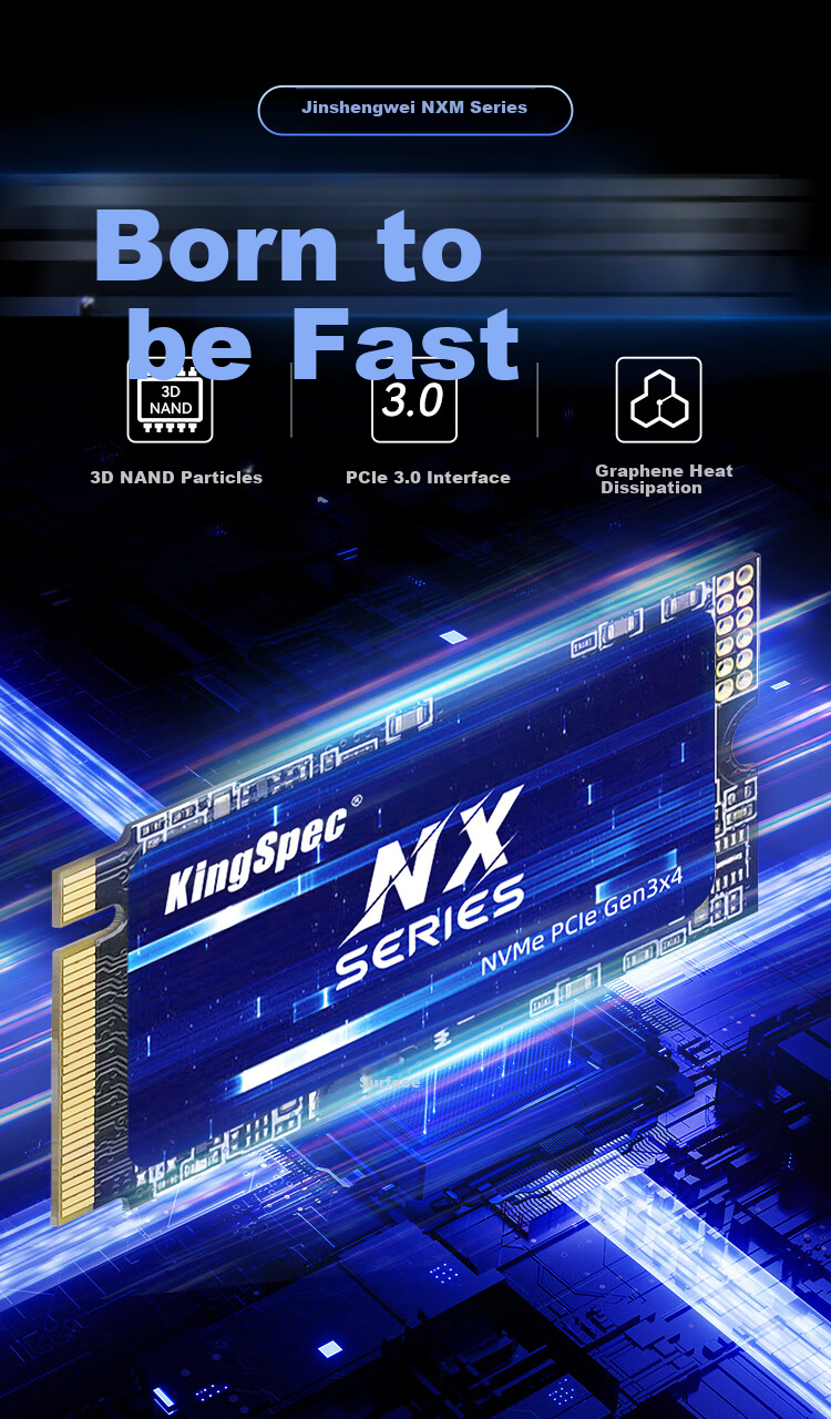 SSD накопитель KingSpec NXM Series 2TB M.2 PCIe 3.0 NVMe