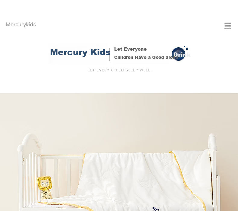 Детское одеяло MERCURY Kids, хлопковое, антибактериальное, для всех сезонов, 120x150 см, Класс А