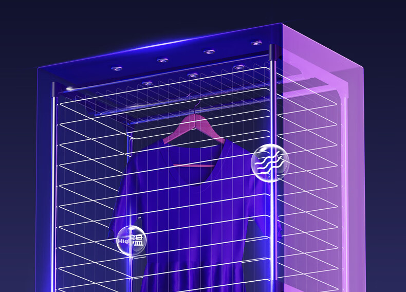 Сушилка для одежды AUX, электрическая, 450л, 1000Вт, с таймером, белый