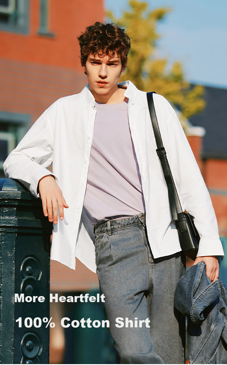 Мужская рубашка Semir Wang Anyu, повседневная, из 100% хлопка, с длинным рукавом, размер XS, цвет белый