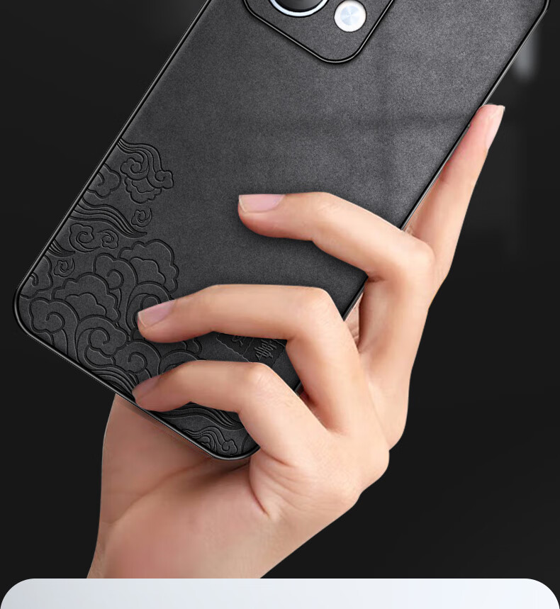 Чехол для телефона Shangsu, совместимый с OPPO Reno13, защита всего объектива, мягкий чехол, простой креативный национальный тренд из кожи ягненка, для женщин и мужчин, Спокойствие и радость