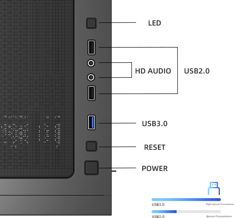 Компьютерный корпус Aigo YOGO K1 Titanium Gray, E-ATX/ATX, ATX/360мм водяное охлаждение, боковая панель из закаленного стекла, поддержка видеокарт 4090, 9 вентиляторов, 54.4x30.8x56 см, 10.52 кг