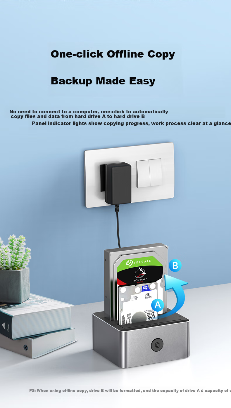 Внешний корпус для жестких дисков UNITEK Y-3026SL, USB 3.0, для HDD/SSD 2.5/3.5 дюйма, серебристый