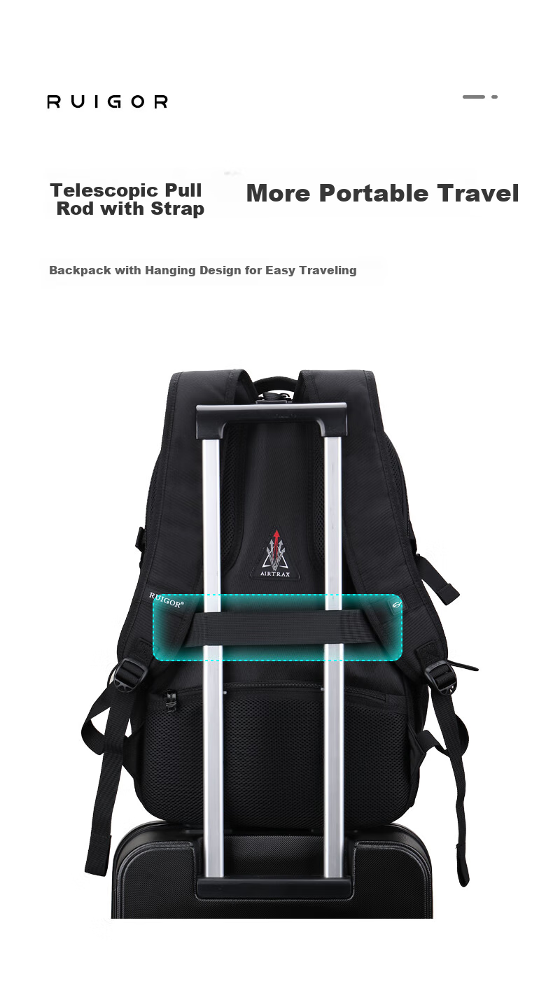 Рюкзак Ruige Swiss Army Knife Business Commute, для ноутбука 15.6 дюймов, черный