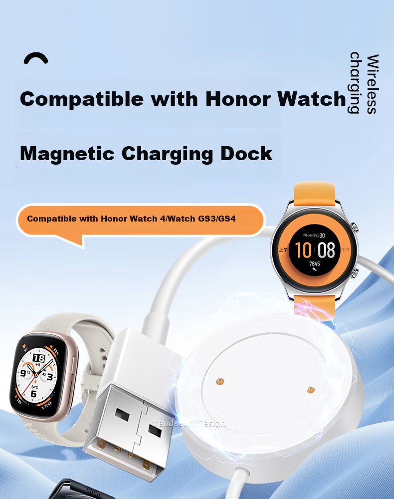 Магнитный кабель для зарядки Yingqian, совместимый с Honor Watch GS3/GS4, док-станция для быстрой зарядки для Honor Watch 4/5/GS3 Smartwatch