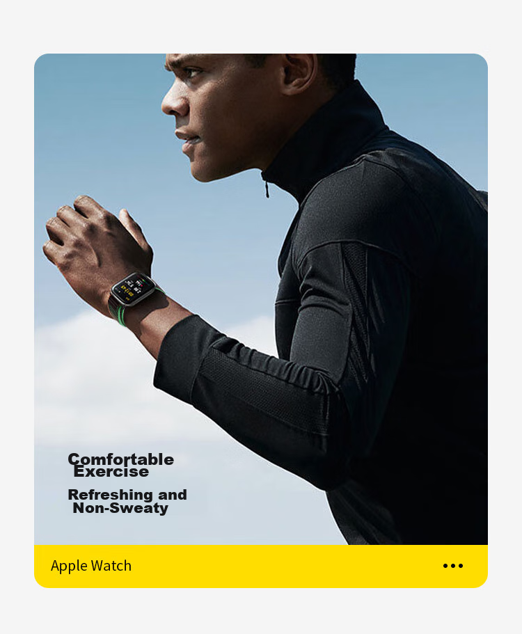 Ремешок MSSM для Apple Watch Series 11, Ultra 3/S10/9/SE3, Белый Радужный, 44/45/46/49MM, нейлоновый