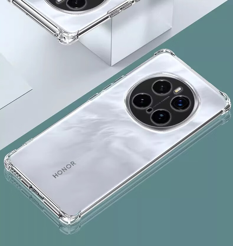 Противоударный чехол HOLDZU для Honor Magic7 Pro, ультратонкий матовый дизайн, силиконовая защита объектива, прозрачный