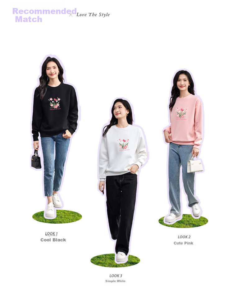 Женская толстовка Jeanswest, модный принт, свободный крой, удлиненный рукав, круглый вырез, черная, размер L