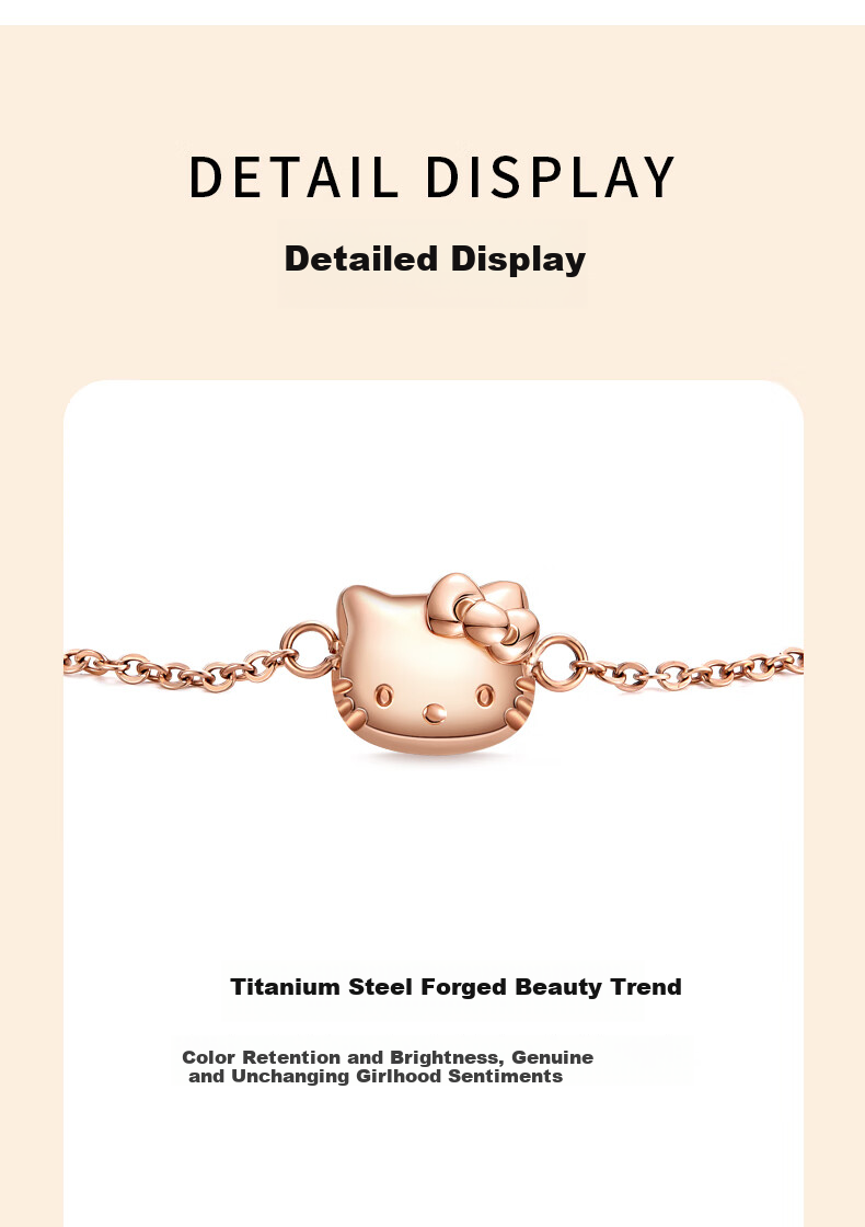 Браслет Chaosehui Original Design Sanrio Hello Kitty с бантом, женский браслет на день рождения для девушки, 6003
