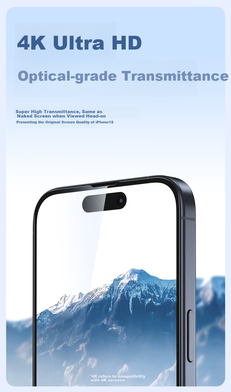 Защитное стекло MOCOLL для Apple iPhone 15 Plus, закаленное, противоударное, противобликовое, полное покрытие, защита от отпечатков пальцев