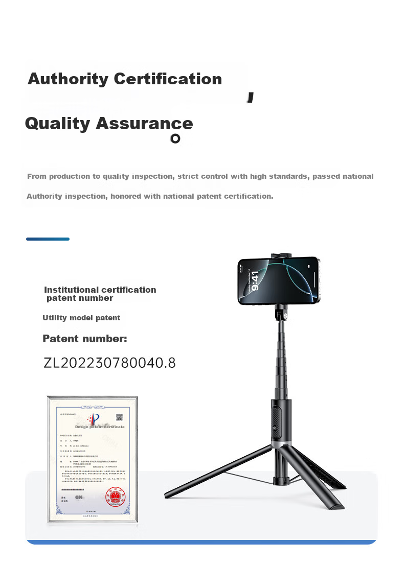 Штатив-селфи палка Feilipu DLK5305, 1.75 м, Bluetooth, черный