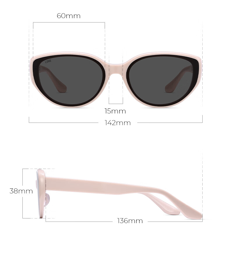 Женские солнцезащитные очки LOHO Cat Eye, модные, с защитой от УФ-излучения, для квадратного и круглого лица