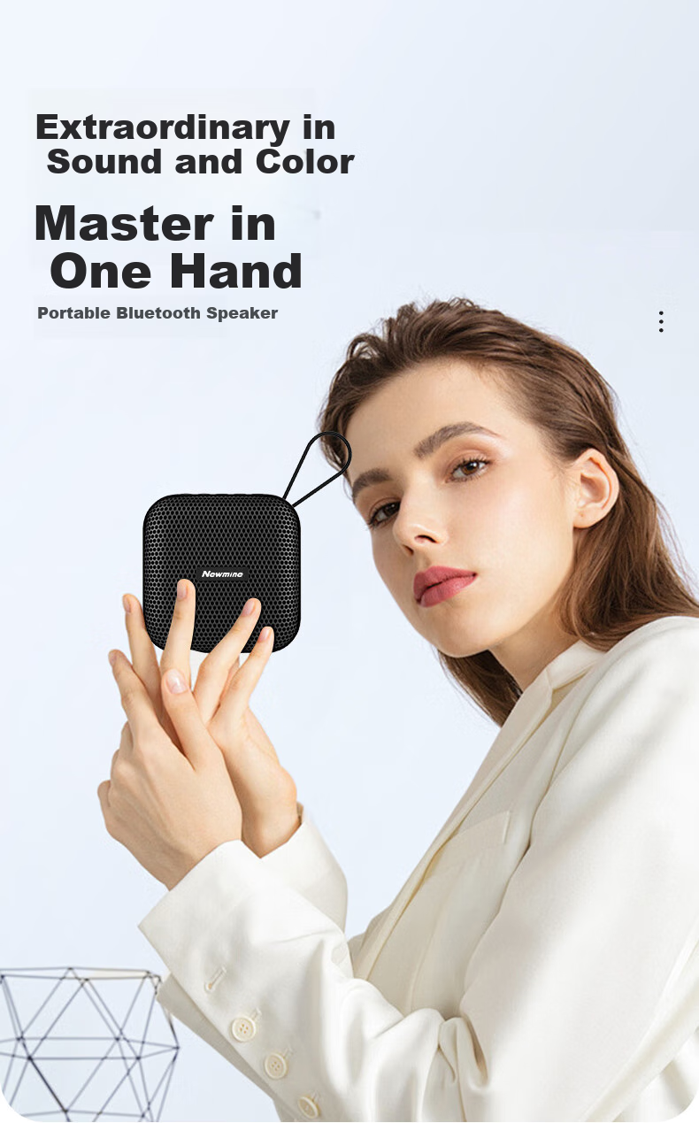 Портативная Bluetooth-колонка Newmine BT519, домашняя настольная мини-аудиосистема, беспроводной портативный сабвуфер, уличная мини-колонка с высокой громкостью, поддержкой оплаты и голосового управления