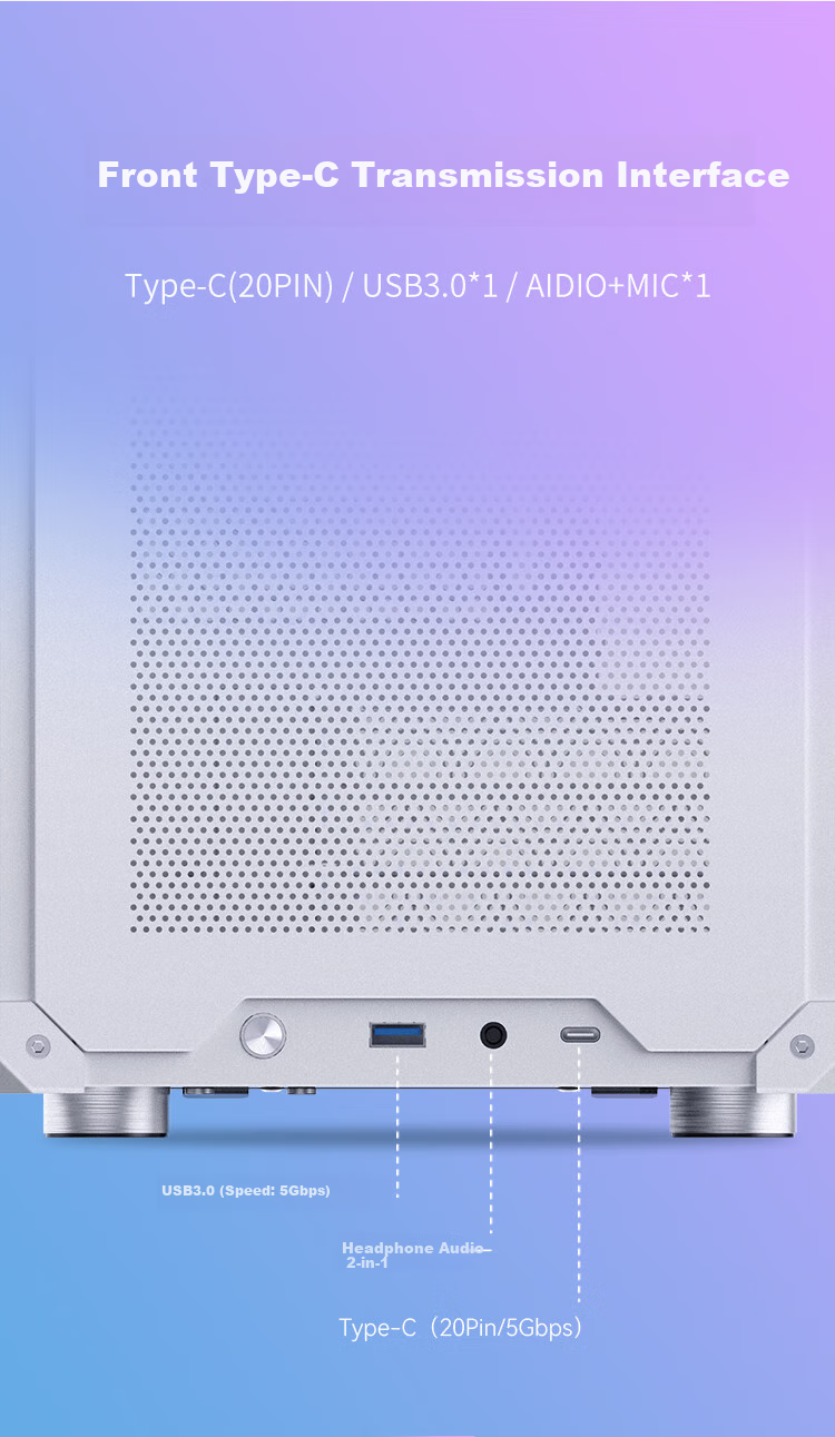 Корпус JONSBO C6 MAX White MATX, Mini-ITX, черный