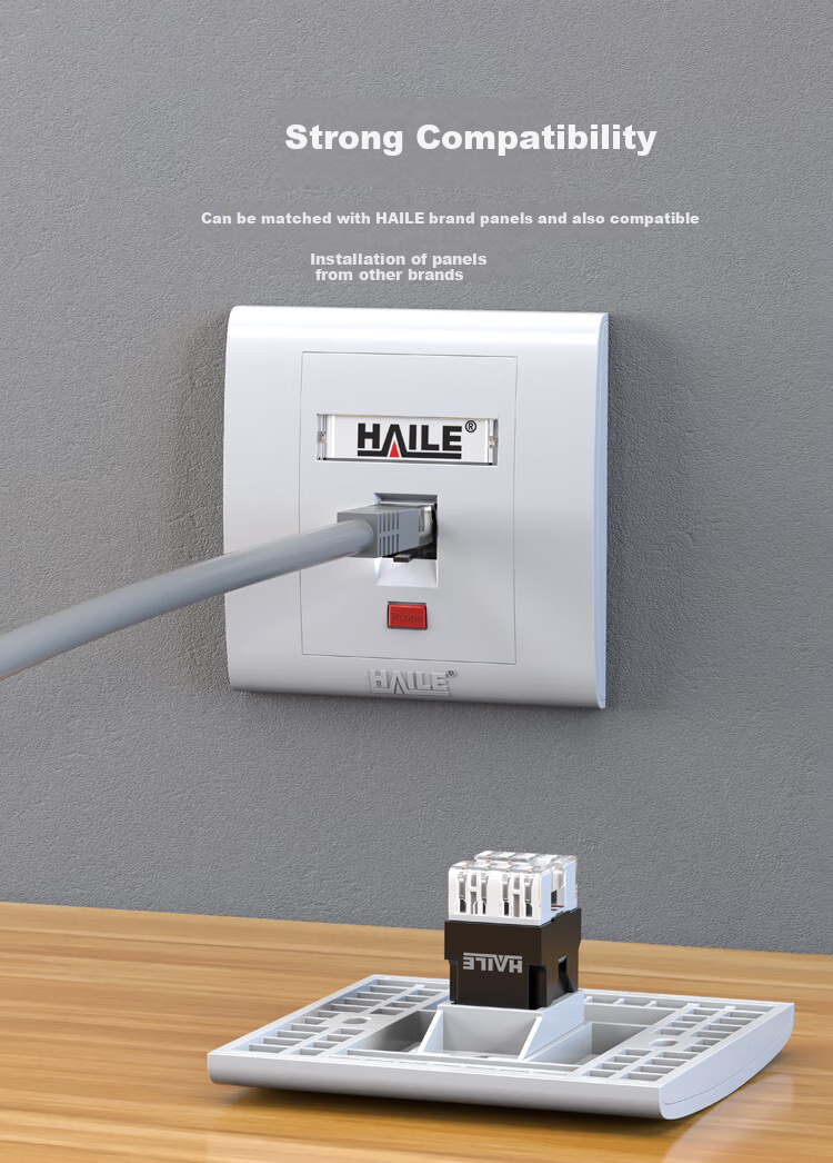 Сетевой модуль HAILE CAT6, 6U, позолоченный, инженерный класс, для монтажной панели