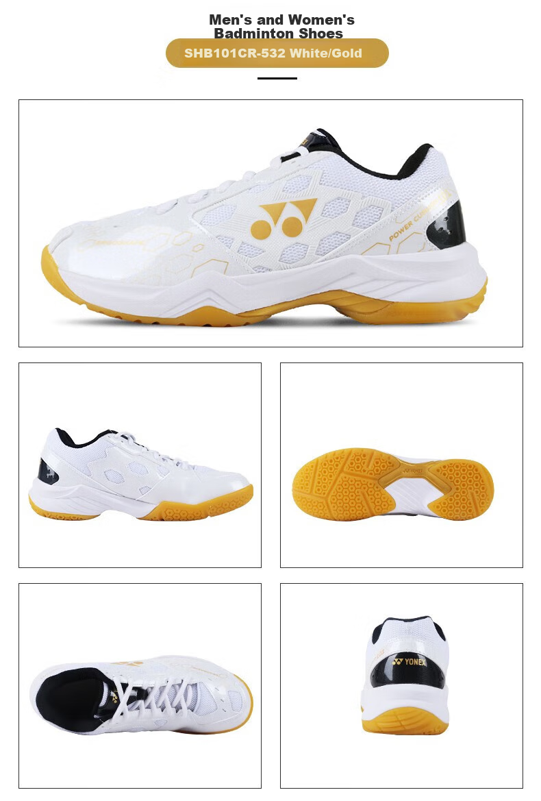 Кроссовки для бадминтона YONEX SHB101CR, мужские и женские, дышащие, амортизирующие, унисекс, белые с мятным, размер 37
