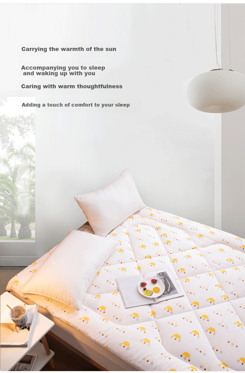Наматрасник Yunjin Cotton Mattress Pad, 120x200 см, 4 Цзинь (2 кг), рисунок "Маленькая корона", чистое хлопок