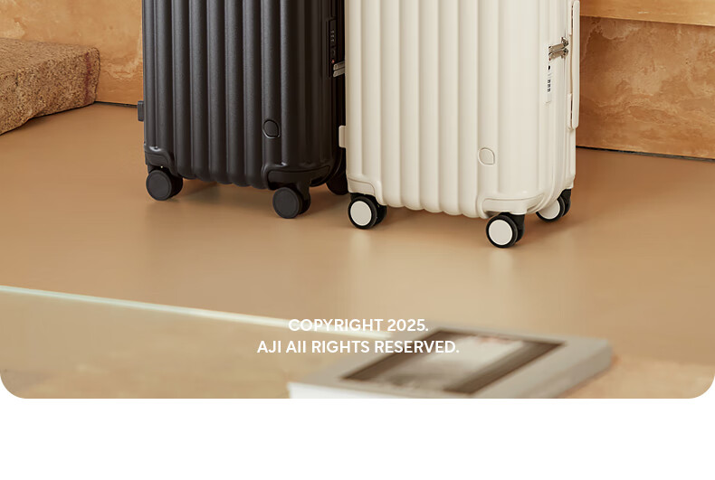 Чемодан Aji Durable 20-дюймовый для женщин, тележка с кодовым замком, вместительный дорожный кейс, 24 дюйма, черный