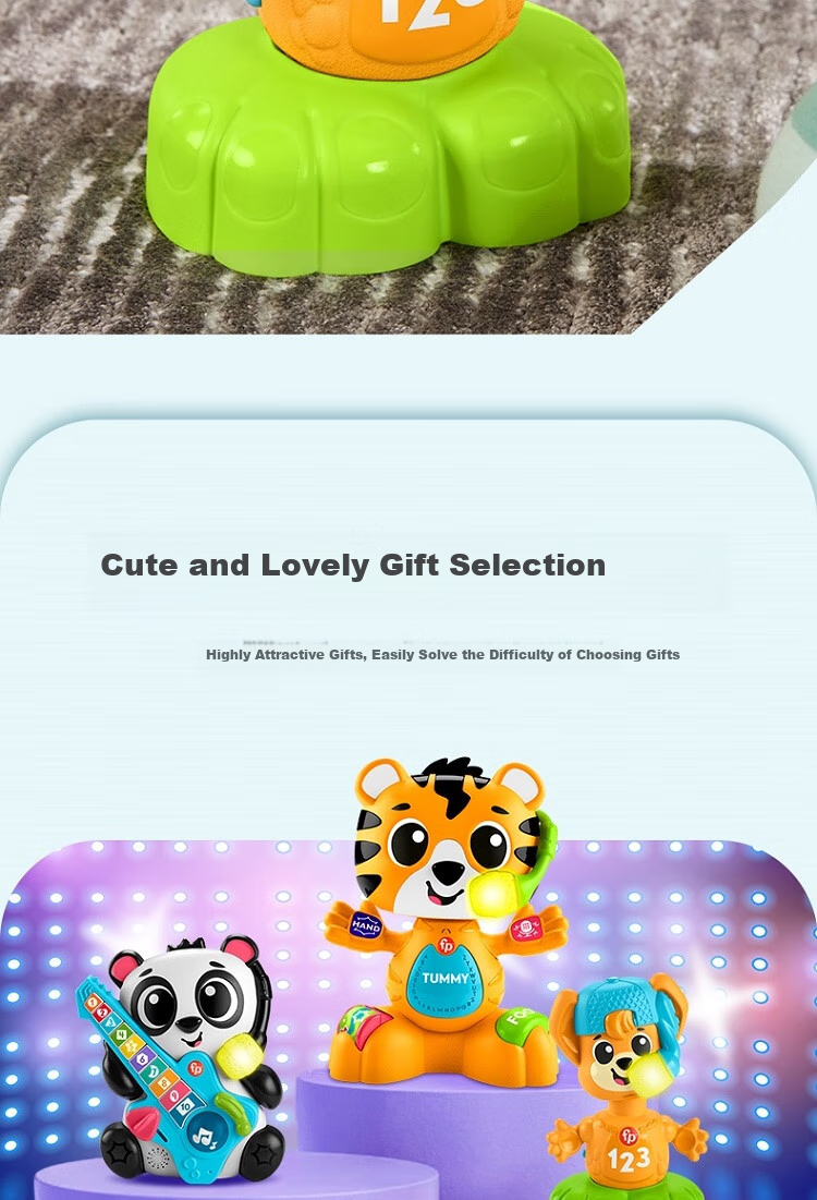 Fisher-Price Умный барабан "Панда", обучающая игрушка для раннего развития, музыкальная, интерактивная, для детей от 9 месяцев
