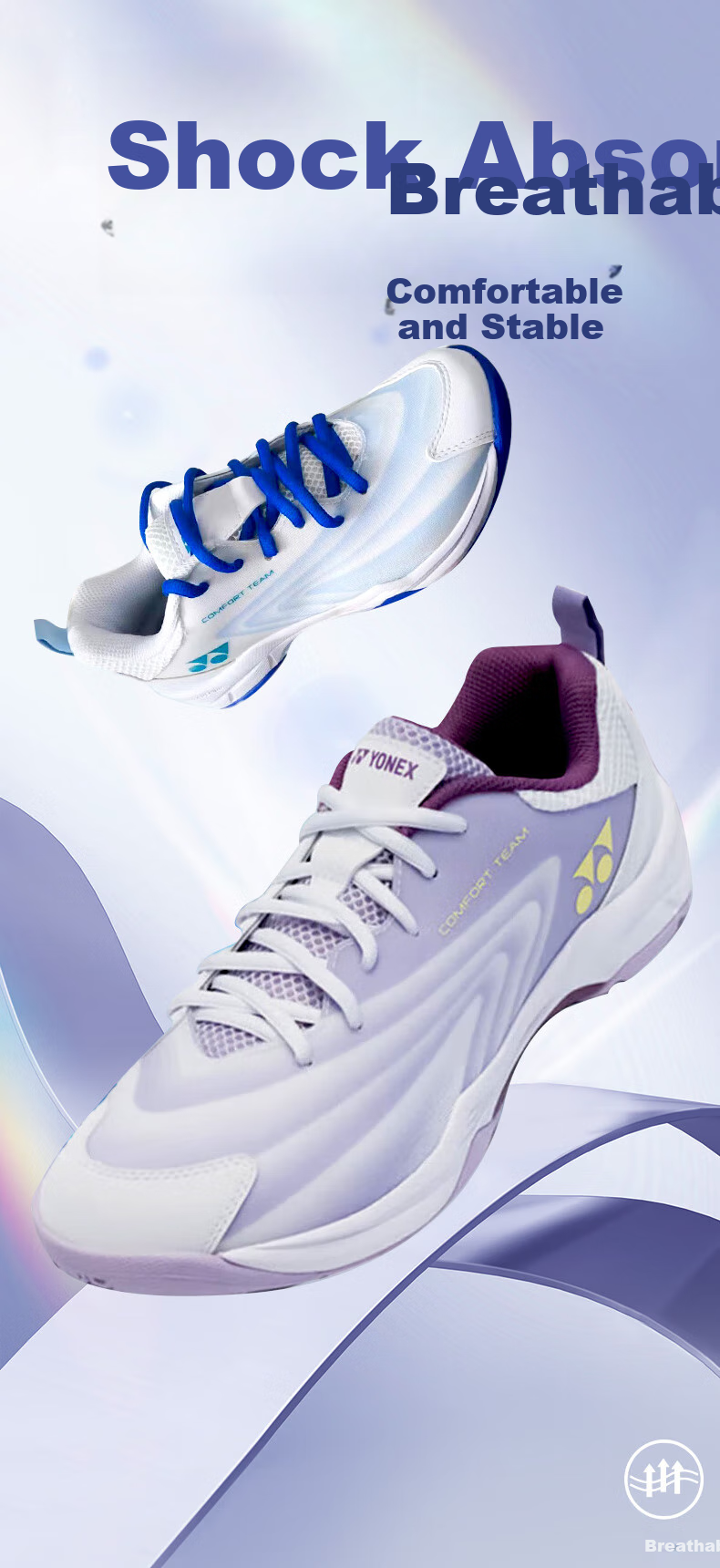 Бадминтонные кроссовки YONEX SHBCFT2EX, мужские, белые с синим, размер 45