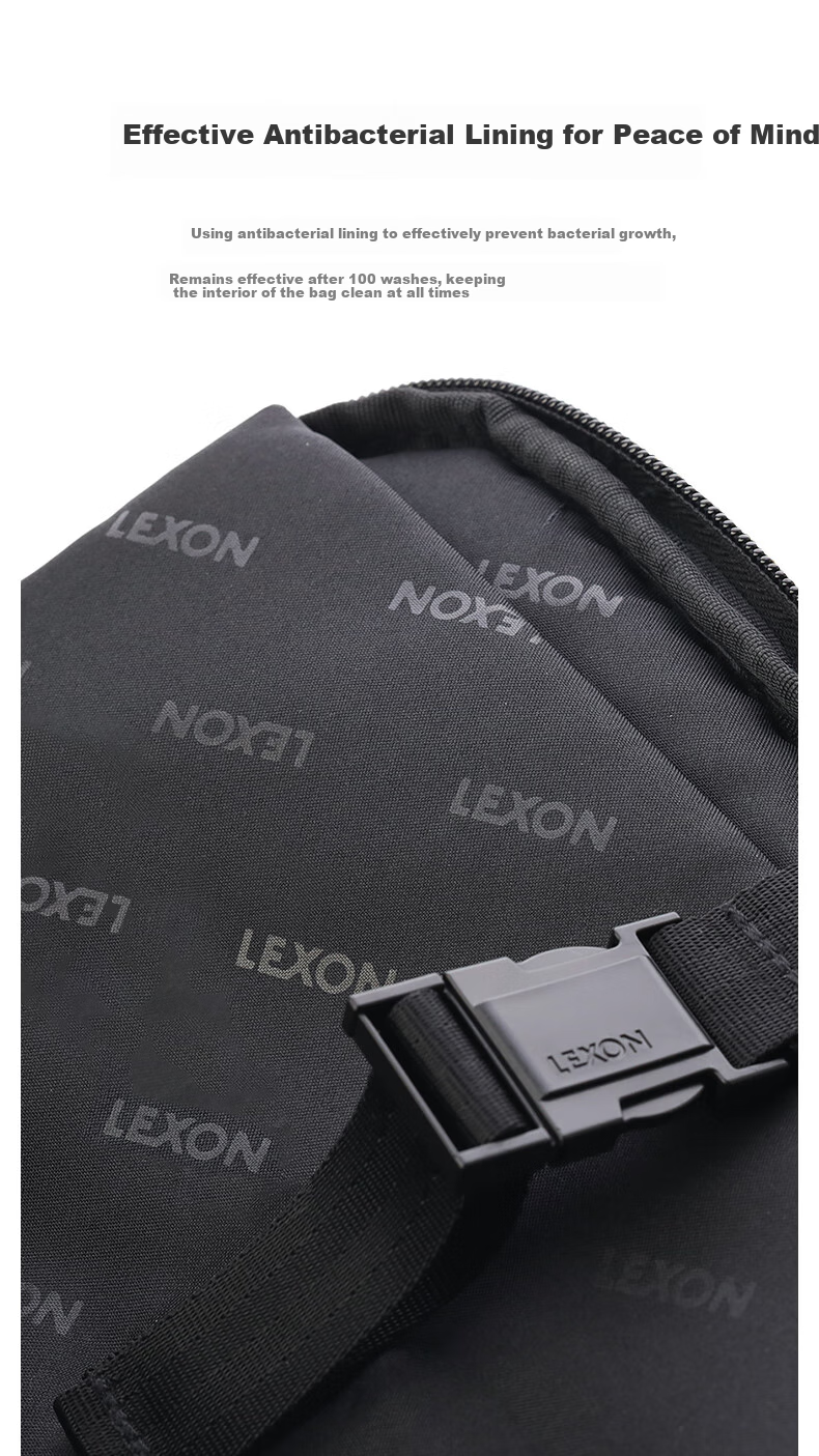 Рюкзак LEXON Urban Commuter Classic, для ноутбука 15.6 дюймов, большой вместимости, для города и путешествий, черный