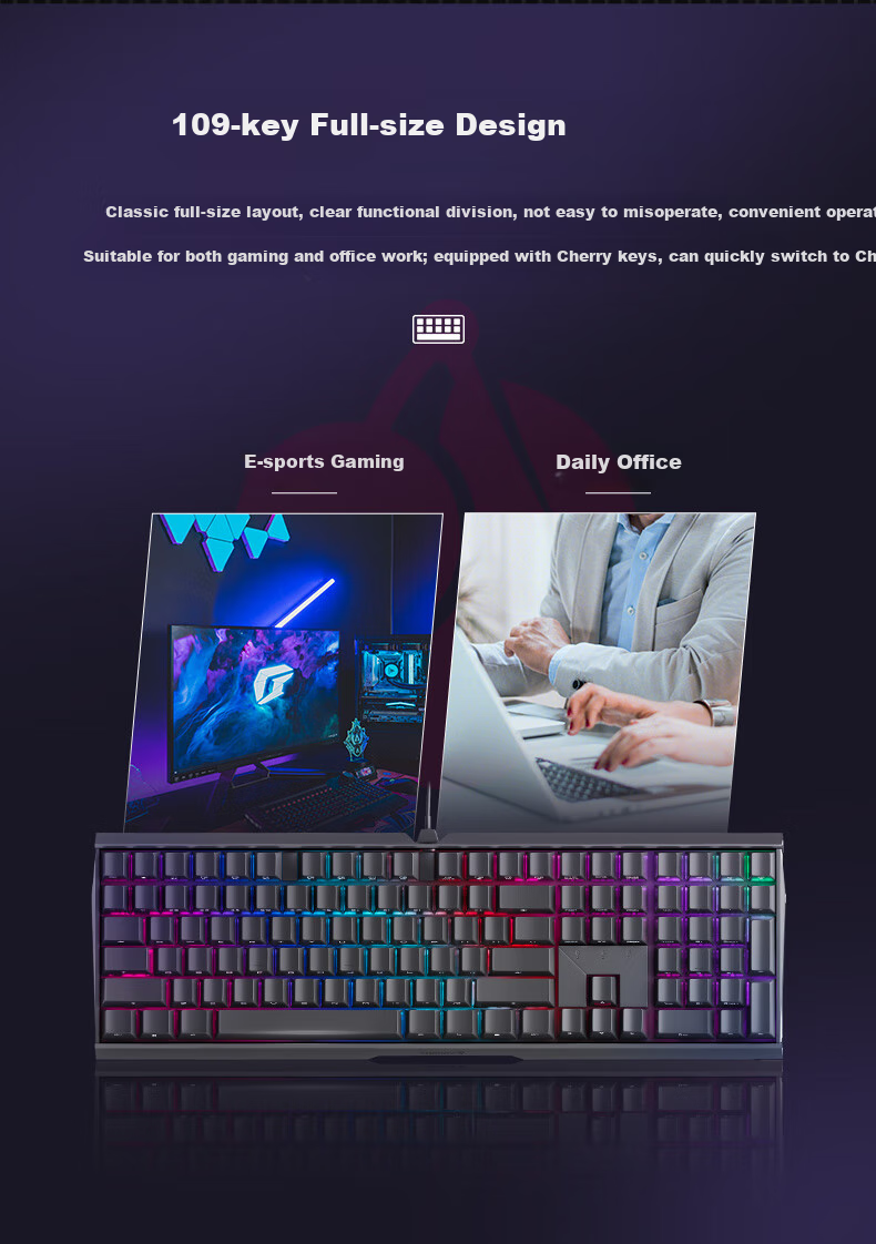 Механическая клавиатура CHERRY MX3.0S, игровая, офисная, проводная, 108 клавиш, алюминиевый корпус, белая