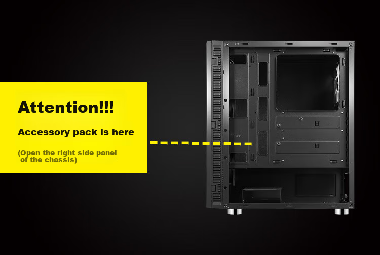 Компьютерный корпус SAMA Black Hole 7 ATX Midi-Tower, черный