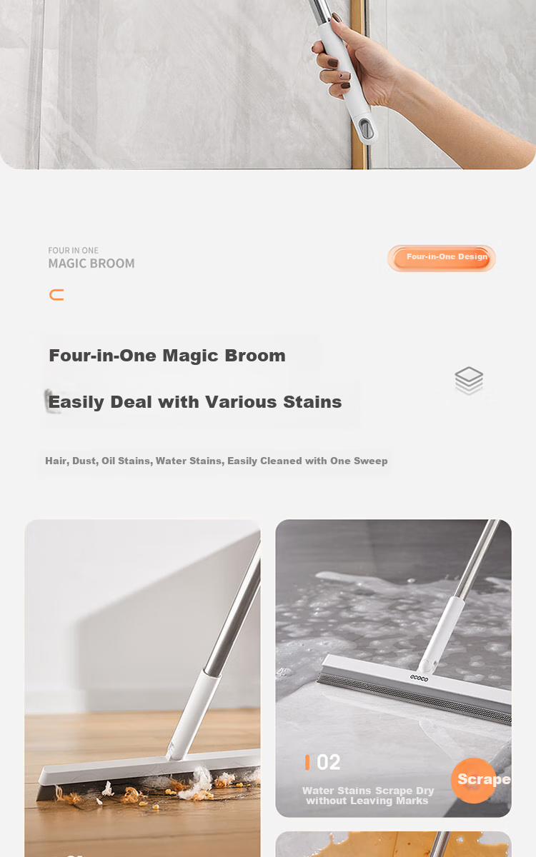 Многофункциональный скребок Ecoco Magic Broom, силиконовая щетка для пола в ванной, E23139