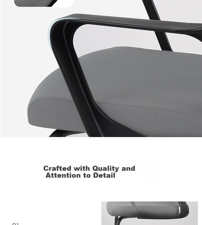 Офисное кресло Deli Bow-Shaped, эргономичное, для дома и офиса, модель 91204, черное
